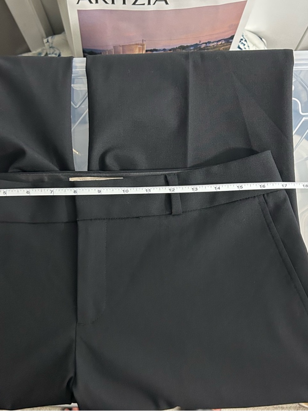 Banana Republic Martin Fit Black Dress Pants Size 8S - Picture 9 of 10